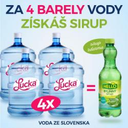 Kup čtyři vody LUCKA a získáš Hello sirup ZDARMA - ZLÍNSKÝ + JIHOMORAVSKÝ KRAJ